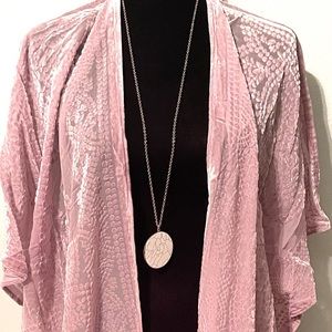 Torrid Purple Kimono+tassels, sheer & velvet, smoke free home NEW!!